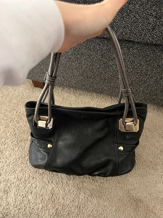 B. Makowsky Black 100% Genuine Leather Hobo Bag (retail $368) - Picture 7 of 13